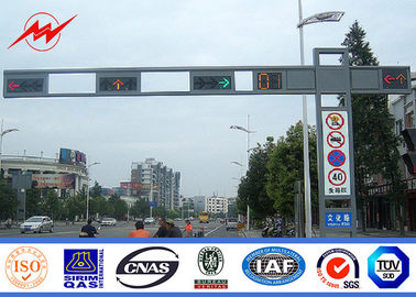 China Placa poligonal/redonda do quadro Q235 da estrada de estrada do sinal com único braço fornecedor