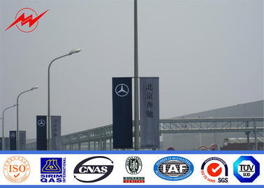 China pólo de aço claro de pólos de rua da borda da estrada 10m com bandeira da propaganda fornecedor