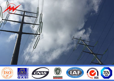 China Powder Coating 30FT Philippine Galvanized Steel Power Pole with Cross Arm fornecedor