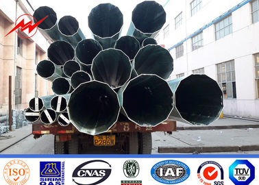 China 30KN Polos de aço galvanizados Gr65 10 quilovolts - 550 quilovolts de anti corrosão Polo de aço tubular fornecedor