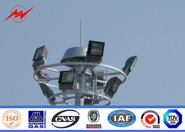 China polo claro do mastro alto de aço octogonal da galvanização com medidores da plataforma 20 - 50 fornecedor