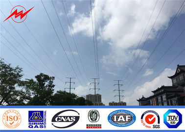 China construções de aço tubulares 90ft elétricas de 69kv 75ft 80ft para a linha elétrica da transmissão 69kv fornecedor