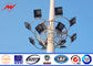 Torre alta 3mm do mastro do betume exterior do parque de estacionamento 25m com o painel redondo da lâmpada fornecedor