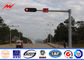 Placa poligonal/redonda do quadro Q235 da estrada de estrada do sinal com único braço fornecedor
