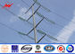 linha torre de polo de poder da transmissão da eletricidade 66kv/Polo reto de aço para a linha de transmissão aérea fornecedor