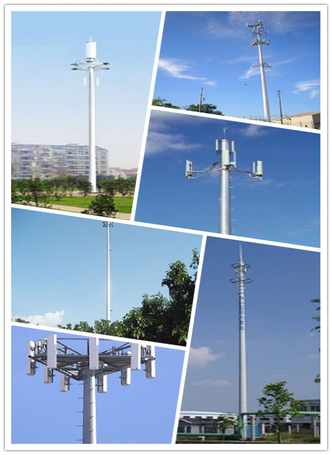 Torre Monopole elétrica de aço galvanizada alta tensão da telecomunicação 2