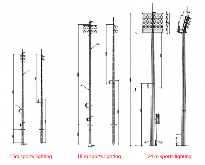 33 linha de transmissão torre de aço do quilovolt 69kv de Polo para a linha da torre de comunicação 2