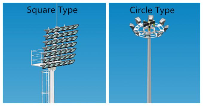 12 iluminação alta elétrica polos do mastro dos lados 50M com o Aotumatic que iça o sistema 0