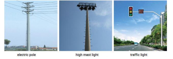 Coluna dos 10m 11m Electric Power Polos da galvanização do mergulho quente para Uruguai 1