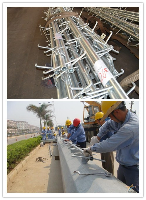 Linha de transmissão elétrica girada distribuição de aço da galvanização de Polo do concreto pré-reforçado de Polo 1