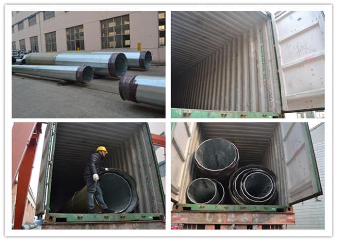 10kv - 550kv Polo tubular de aço com tratamento de superfície 1 da galvanização
