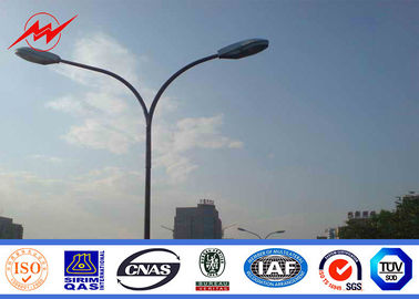 China Rua de aço pólos claros do braço transversal redondo poligonal, lâmpada exterior Pólo fornecedor