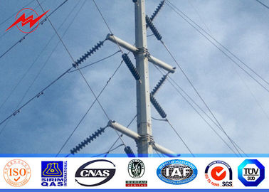 China 132kv Octagonal  Electrical Galvanized Steel Telescopic Pole AWS D1.1 For Power Line Project fornecedor