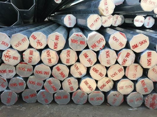 qualidade  11KV 38KV Hot Dip Galvanized Electric Power Pole with ISO 9001 Certification and IP 65 Rating for High Wind Speed 160km/h Fábrica
