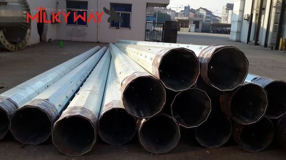 15m Galvanized Steel Pole 69kV Power Transmission 8kN Load fornecedor
