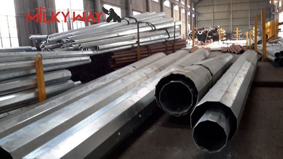 17m Galvanized Steel Power Transmission Pole 1200daN Load ASTM A123 fornecedor