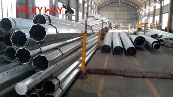17m Galvanized Steel Power Transmission Pole 1200daN Load ASTM A123 fornecedor