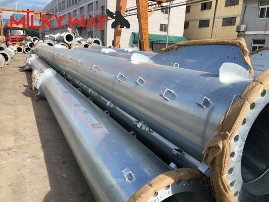 Poste de energia elétrica cônico com altura de 16m 18m, espessura de 5mm, galvanização padrão ASTM A123 fornecedor