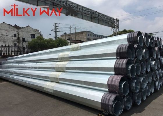 Postes de energia de aço galvanizado de 80 pés, 90 pés e 138KV para distribuição elétrica fornecedor