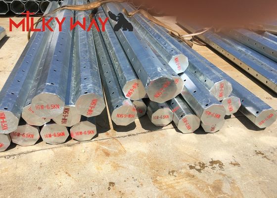Poste telescópico tubular de aço galvanizado de 11M 8KN com betume, resistência ao escoamento de 450MPa fornecedor