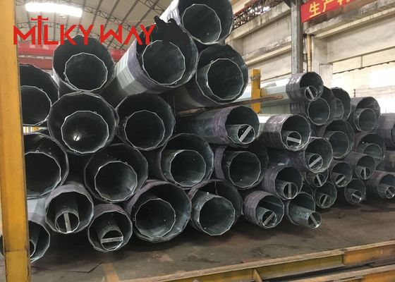 Postes de transmissão de energia em aço galvanizado de 14m-21m para linha de utilidade pública fornecedor