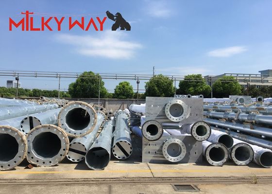 Postes de transmissão de energia em aço galvanizado de 14m-21m para linha de utilidade pública fornecedor