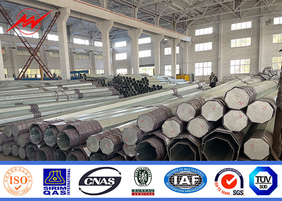 Polos de transmissão de potência para energia elétrica Polos de aço com acabamento galvanizado a quente fornecedor