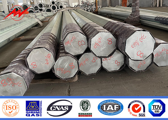 Polos de transmissão de potência para energia elétrica Polos de aço com acabamento galvanizado a quente fornecedor