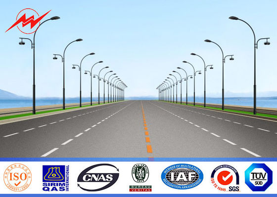 12 rua dobro polos claros do braço de M 3.5mm, Polo tubular de aço 15 anos de garantia