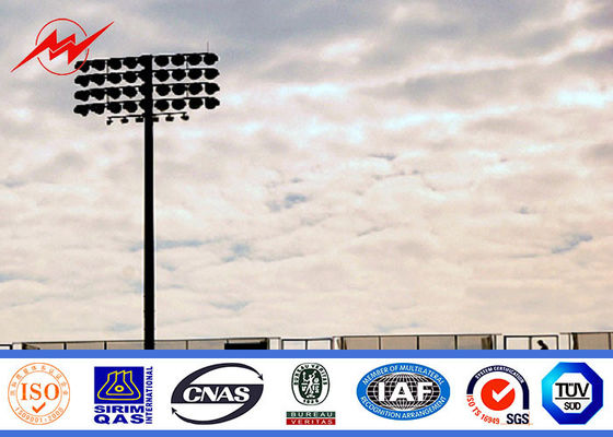 iluminação alta de pintura do aeroporto do pólo do mastro do estádio de 30m com guincho