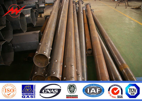 o mergulho quente do braço dobro de 12m galvanizou o pólo de aço para a luz de rua