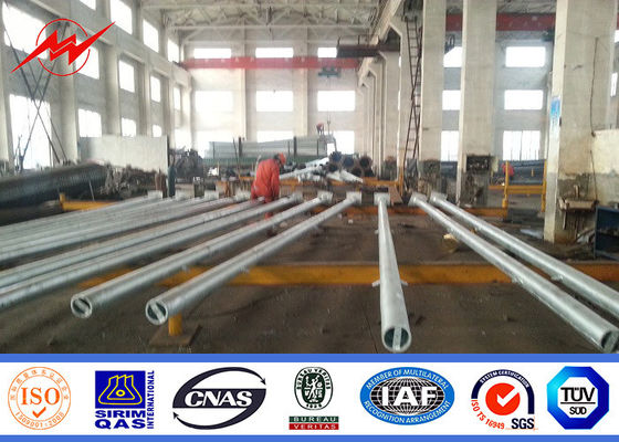 o mergulho quente do braço dobro de 7m galvanizou o pólo de aço para a iluminação de rua
