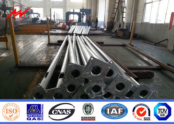 o mergulho quente do braço dobro de 7m galvanizou o pólo de aço para a iluminação de rua