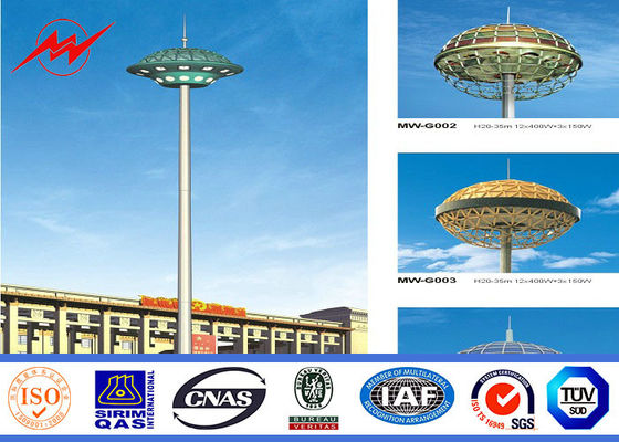 8 mastro alto de pintura Pólo dos lados 4mm 35M para a iluminação da plaza com guincho