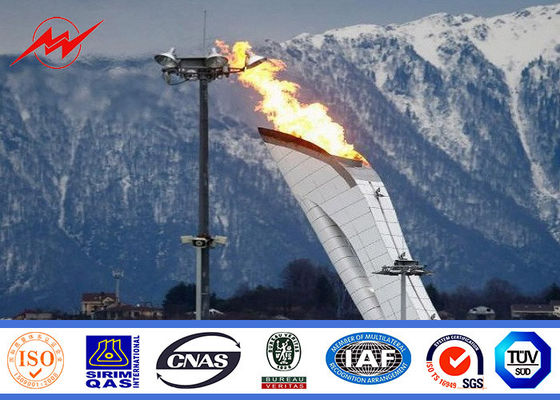 iluminação alta do pólo do mastro do estádio de futebol de 45m com sistema de levantamento