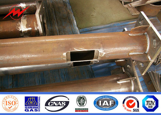 Mastro alto galvanizado cónico típico Pólo de Headframe 45m para até 64 dispositivos elétricos de iluminação da inundação