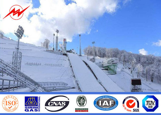 pólo alto octogonal do mastro de 30m para a iluminação do parque com sistema de levantamento