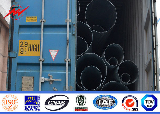 A corrente eléctrica personalizada de 50FT galvanizou Pólo de aço para a transmissão 110kv