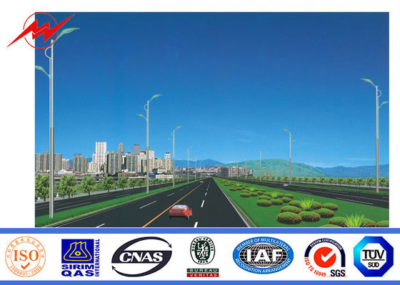 o suporte duplo da espessura de 5mm 2.75mm galvanizou Pólo de aço para a luz do caminho