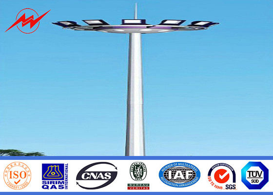 Mastro alto Pólo do pólo tubular de aço de aço dos pólos Q345 para o estádio