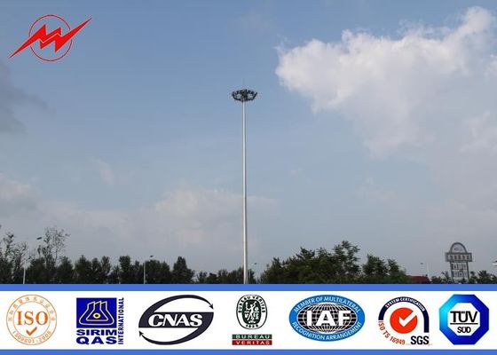 30m multisided o pólo alto galvanizado do mastro do mergulho quente com sistema de levantamento