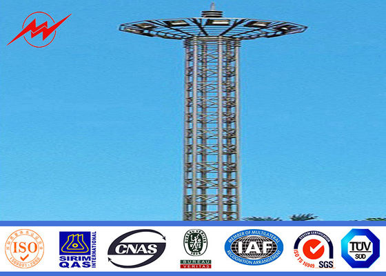 30m Q235 HDG galvanizou o mastro alto Pólo com luzes de 400w HPS