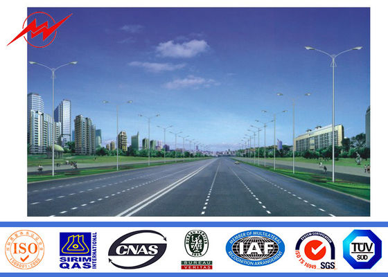 O HDG 3mm 10m Dual Pólo de aço galvanizado Outreach com braço transversal