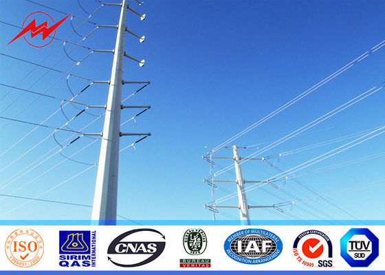 o pólo material cónico da energia Q235 eléctrica de 11m galvanizou a única seção