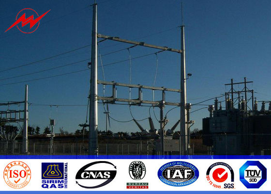 o pólo material cónico da energia Q235 eléctrica de 11m galvanizou a única seção