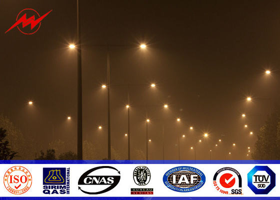 pólos claros solares de rua da altura de 7m galvanizados para a iluminação da estrada da rua