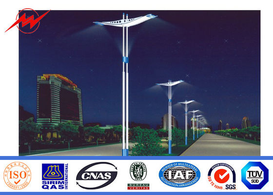 Seção de aço galvanizada de pintura do HDG 3mm Pólo um para a iluminação da estrada