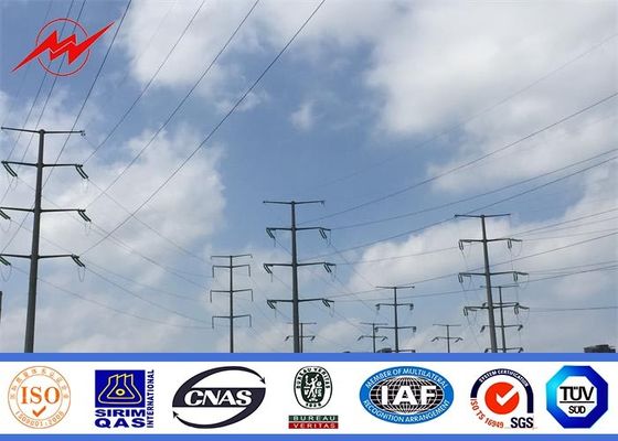 11KV multi Pólo de encurtamento elétrico tomado partido, mergulho quente Pólo de aço galvanizado