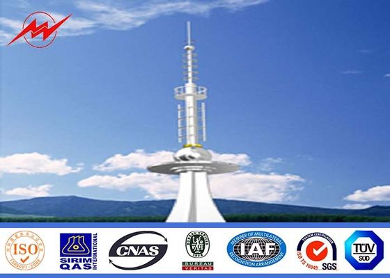 Torre de Pólo da antena celular de aço das telecomunicações mono para uma comunicação, ISO 9001