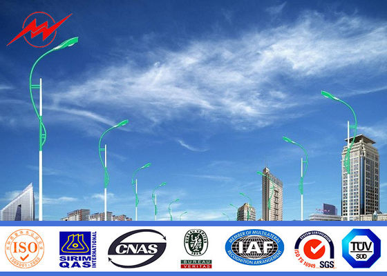 Rua solar pólos claros da estrada 7m do único braço à prova de choque para a iluminação do terreno